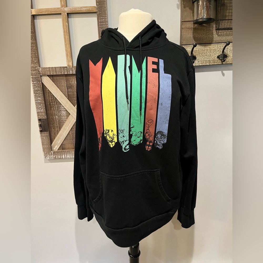 Marvel Avengers Color Daze Distressed Adult‎ Men's Hoodie